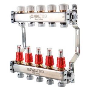 Блок коллекторный VALTEC с расход. 1х4 вых Евроконус 3/4