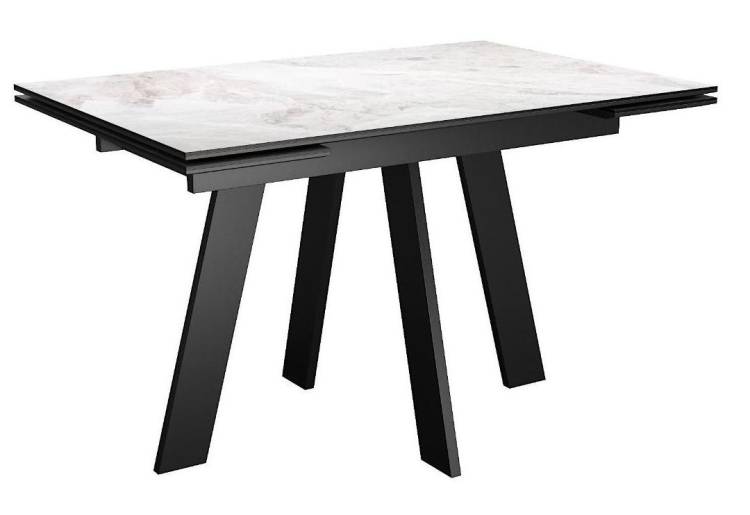 Стол Дик DikLine SKM110 00-00082089 керамика italian grey (глянец серый), подстолье черное 110(170)x70x76