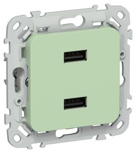 Розетка USB type A+A IEK Flite FI-U21-D31-K93 фисташковый