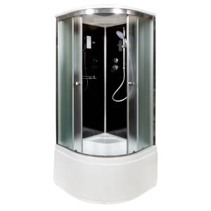 Душевая кабина AvaCan B10SELBLACK с электрикой, 100x100x220
