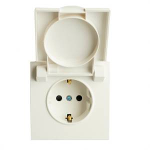 Розетка с защитной шторкой и с крышкой Stekker RST16-5112-01 49881
