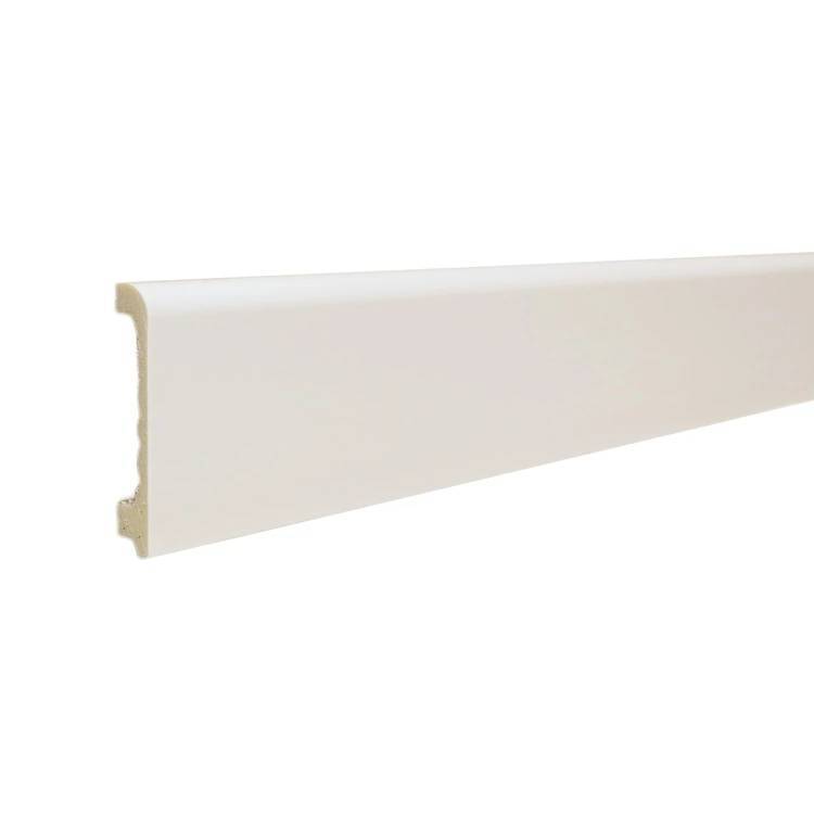 Напольный плинтус ТД Меридиан P2-W гладкий 2400x80x15