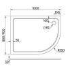 Душевой поддон Veconi Tezeo TZ11L-10090A-01-19C3 ABS белый 100x90x3 фото 2