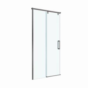 Душевая дверь в нишу BelBagno SOFT_CLOSE-1-BF-1-100-C-GM профиль оружейная сталь, стекло прозрачное, 100x200