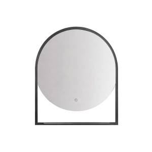 Зеркало Armadi Art Vallessi 80 антрацит, с подсветкой и полкой 80x90