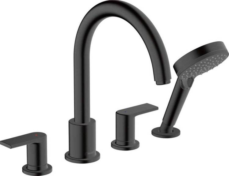 Смеситель на борт ванны Hansgrohe Vernis Shape 71459670 черный