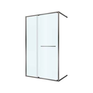Душевая дверь в нишу Cezares LUX-B-FS-11-120-C-GM профиль оружейная сталь, стекло прозрачное, 120x195