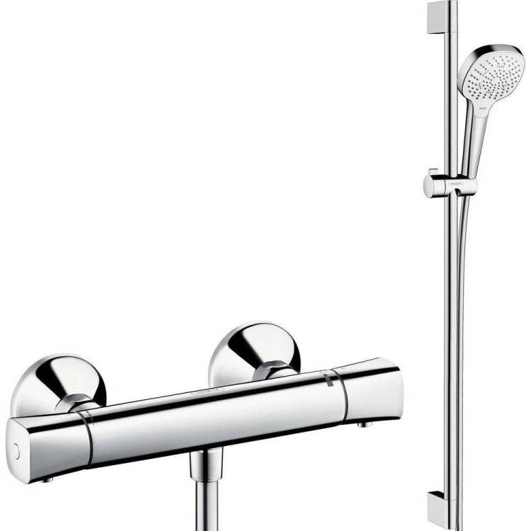 Душевой комплект Hansgrohe Ecostat universal 13122000 термостат + Душевой гарнитур Croma Select E Multi 26590400
