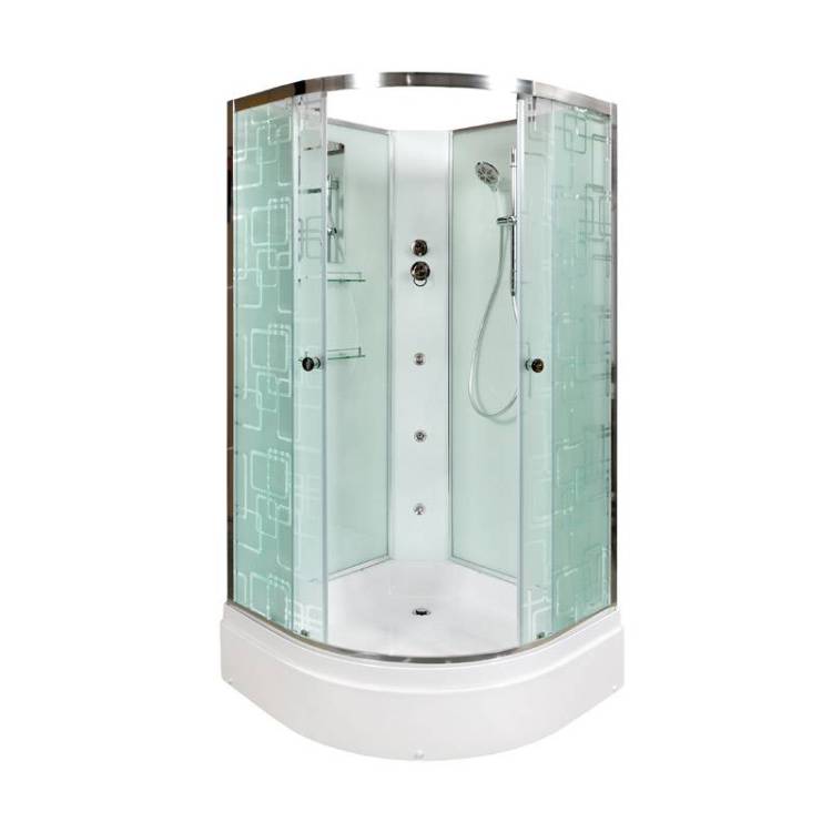 Душевая кабина AvaCan EM2790NGM с гидромассажем, 90x90x210