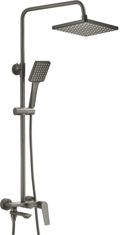 Душевая стойка Avrora Grand AV3840 со смесителем, графит