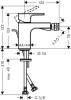 Смеситель для биде Hansgrohe Vernis Shape 71211670 черный фото 2