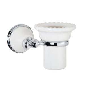 Стакан TW Harmony TWHA109bi/cr керамический белый, хром