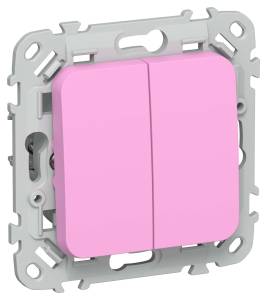 Выключатель 2-клавишный IEK Flite FI-V20-0-10-1-K99 пурпурный