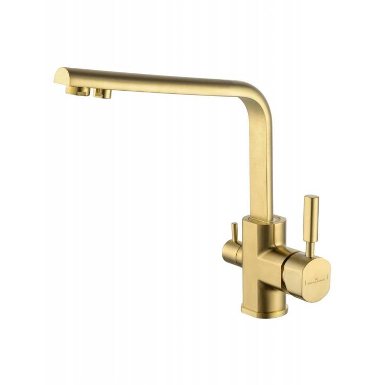 Смеситель для кухни Wonzon & Woghand WW-88458003-BG под фильтр, брашированное золото