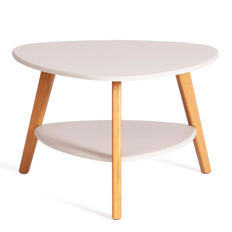 Стол журнальный Tetchair Fabio 21377 крем/дуб светлый 78x50x77