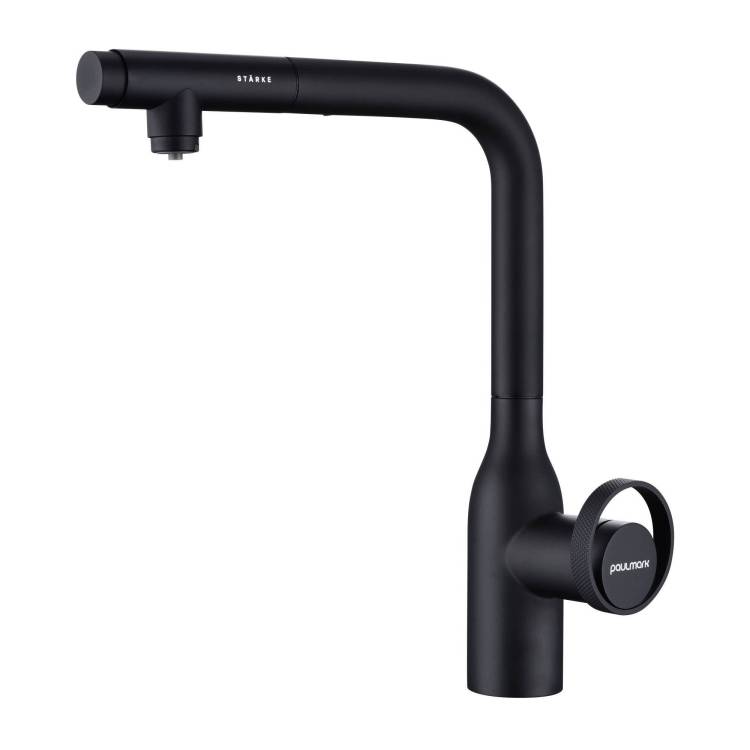 Смеситель для кухни Paulmark Urban Ur213104-AN с выдвижным изливом, антрацит