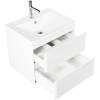 Тумба с раковиной Belbagno Albano ALBANO-700-2C-SO-BL 70x45x50 Bianco Lucido подвесная с двумя выкатными ящиками фото 3