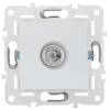 ТВ-розетка проходная IEK Skandy SK-A10-P-K01 арктический белый фото 5