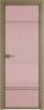 Межкомнатная дверь Profil Doors 4 AX цвет профиля Шампань, стекло безопасное 6 мм мору розовое 800x2000