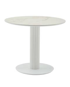 Стол Stool Group Терралино SO 298-86411 керамика белый матовый, основание металл белый 90x90x77