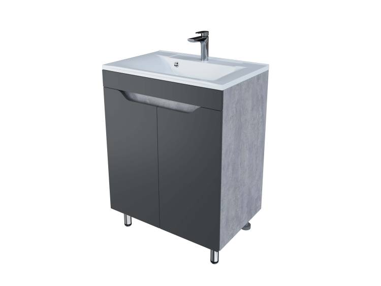 Тумба под раковину Stella Polar Абигель 65 SP-00001079 серый, цемент