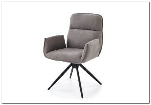 Стул кухонный Halmar K574 V-CH-K/574-KR-POPIEL серый/черный