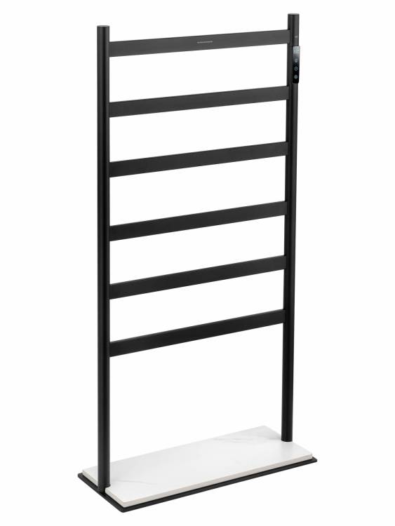 Полотенцесушитель электрический Wonzon & Woghand WW-A406-MB напольный, Черный матовый