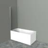 Душевая шторка на ванну BelBagno Uno V-1-75/150-C-Cr фото 2