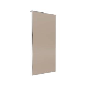 Душевая перегородка BelBagno UNO-L-1-TB-90-BR-Cr профиль хром, стекло тонированное, 90x200