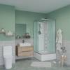 Душевая кабина Niagara Classic NG-1108-14BKTG (900x900x2100-2400) со средним поддоном (26см), с полкой фото 4