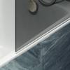 Шторка на ванну MaybahGlass MGV-785-3 70x140, поворотная, стекло графит 6 мм, профиль золото, с полотенцедержателем фото 5