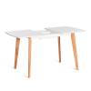 Стол обеденный Tetchair Claire 21288 белый, ножки натуральный 110(140)x75x75 фото 9