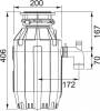 Измельчитель отходов Franke Turbo Elite TE-125 с пневмокнопкой фото 2