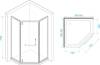 Душевой уголок RGW Hotel HO-084-W 100x100x195 см, профиль белый, стекло матовое фото 4