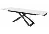 Стол Woodville Livorno 493164 Matt white marble sintered stone/black 180(260)x90x76 фото 7