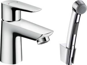 Смеситель для раковины Hansgrohe Talis E 71729000 с гигиеническим душем, с донным клапаном Push-Open
