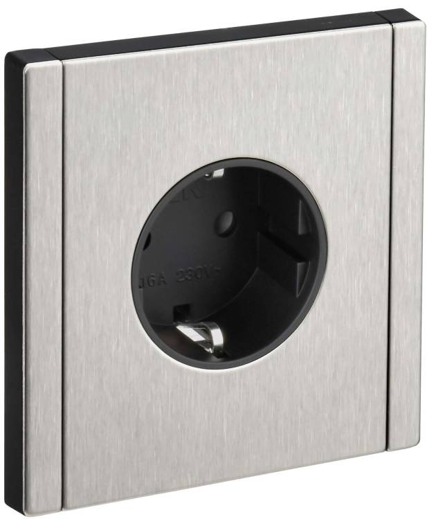 Розетка 1-местная с заземлением IEK Forte&Piano FP-R11-16-1-M-K50 никель