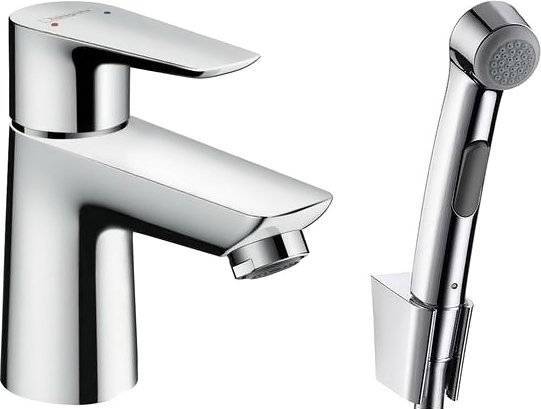 Смеситель для раковины Hansgrohe Talis E 71729000 с гигиеническим душем, с донным клапаном Push-Open