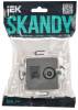 ТВ-розетка+Ethernet RJ45 IEK Skandy SK-AK20-1-K03 серый фото 2