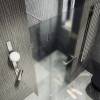 Душевая дверь в нишу MaybahGlass MGD-501-4 с добором на петлях, стекло сатин, профиль хром глянцевый, 1950x1000 фото 4
