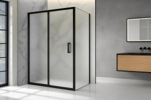 Душевой уголок Royal Bath Accord RB7120HPS-C-BL профиль черный, стекло матовое, 120x70x200