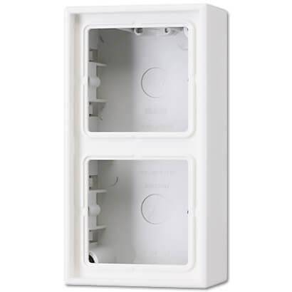 Коробка 2-постовая для накладного монтажа Jung LS 990 белая LS582AWW