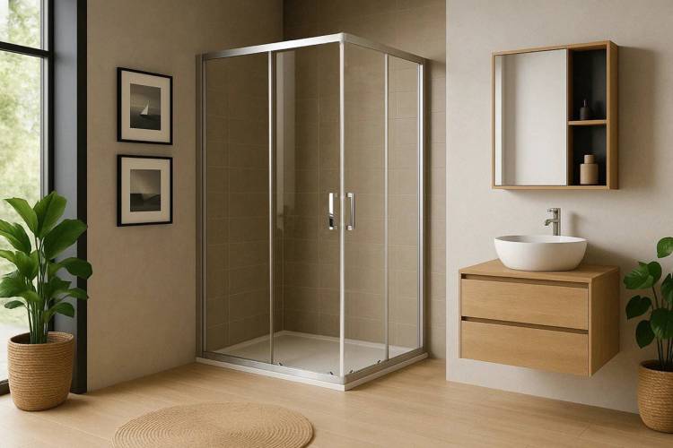 Душевой уголок Royal Bath HPD RB9115HPD-C-ST профиль сатин, стекло матовое, 115x90x200