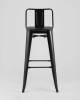 Набор из 6 барных стульев Stool Group Tolix YD-H765E-W LG-01 X6 черный глянцевый, темное дерево, со спинкой фото 5