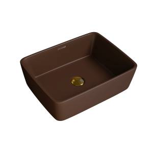 Раковина Grossman Color GR-3016BRM 480x370x130 коричневая матовая