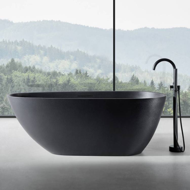 Ванна из искусственного камня Abber Dortmund AM9911B 170x75 черная