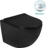 Унитаз подвесной SantiLine SL-5018MB безободковый, с микролифтом фото 5