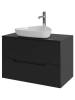 Тумба с раковиной Orange Line Li-80TubMDF+B07-500W черная матовая, 80.5 см фото 2