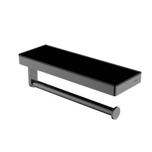 Полка Black&White GA-9603GM с держателем для полотенец, оружейная сталь