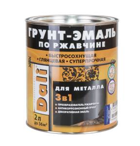 Грунт-эмаль по ржавчине 3 в 1 Dali база А 1.8 л